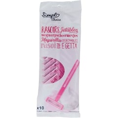 PP BLANC Rasoirs Jetables Femme 2 Lames Lot de 10