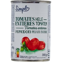 PP BLANC Tomates Entières Pelées 1/2