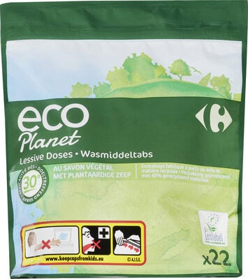 CARREFOUR ECOPLANET Lessive Écologique au Savon 22 Lavages