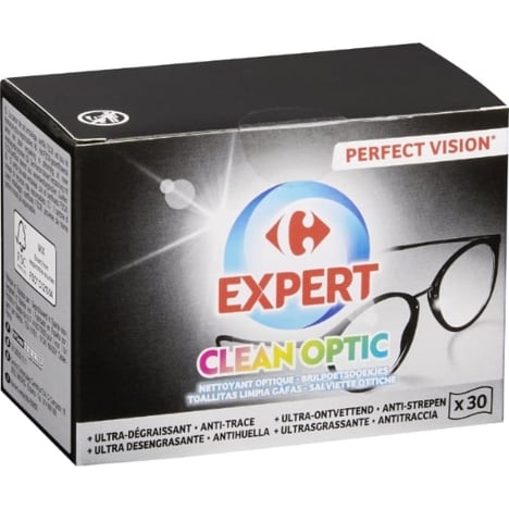 CARREFOUR Expert Lingettes Optique X30