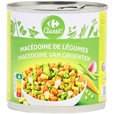 CARREFOUR Macédoine de Légumes Boîte 1/2