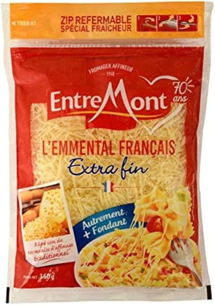 ENTREMONT Emmental Râpé Sachet Zip 500g