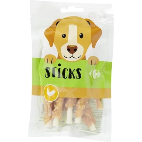 CARREFOUR Bâtonnets Torsadés pour Chien Lot de 8