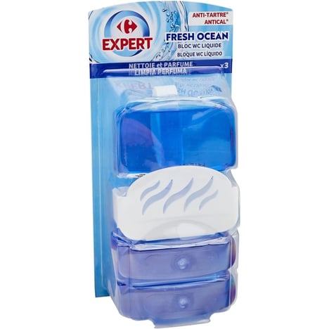 CARREFOUR Bloc WC Liquide Marine 3x55 ml