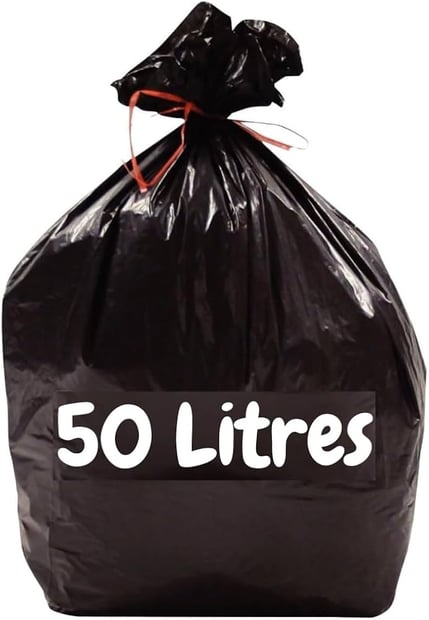 ELBE Sacs Poubelle Bleus 50L Lot de 15