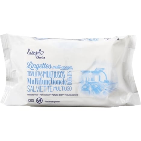 PP BLANC Lingettes Multi Usage X80