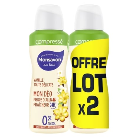 MONSAVON Déodorant Compressé Vanille Femme 100ml