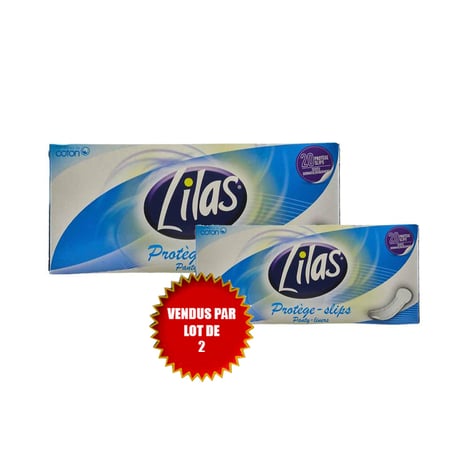 LILAS Protège-Slips Plat Lot de 20