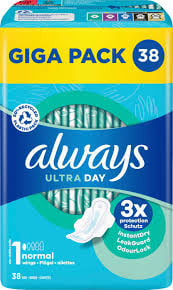 ALWAYS Serviettes Hygiéniques Ultra Normal Lot de 38