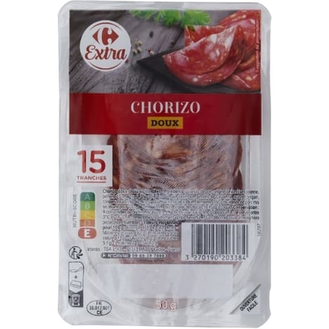 CARREFOUR Chorizo Tranché 80g