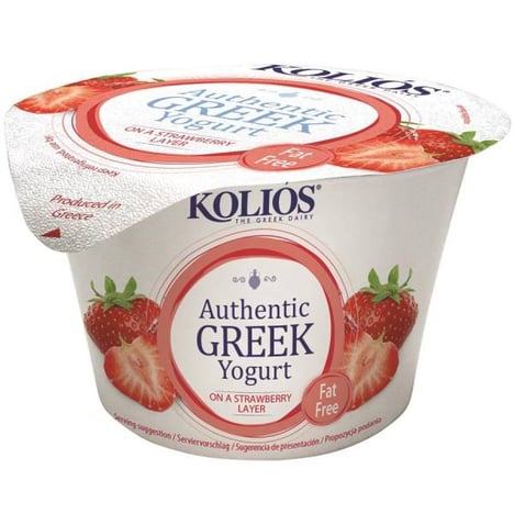 Yaourt Grec Authentic 0% couche de fraises 150g