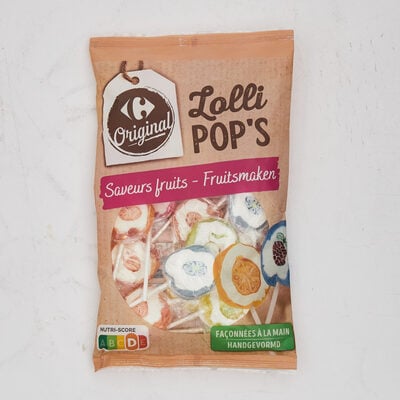CARREFOUR Sucettes Plates Lollymix 200 g