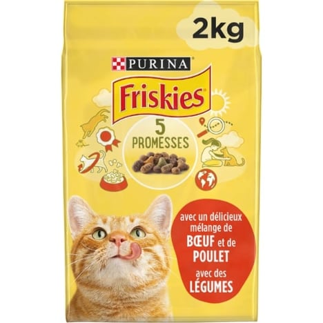 FRISKIES Croquettes Chat Bœuf 2 kg