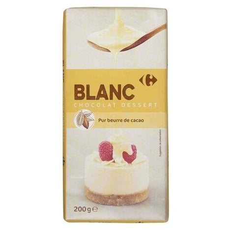CARREFOUR Chocolat Blanc Dessert 200g