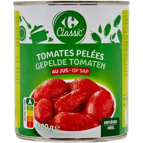CARREFOUR Tomates Entières Pelées en Conserve 800 g