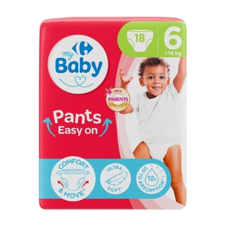CARREFOUR BABY Culottes Bébé Taille 6 XL +16kg x18