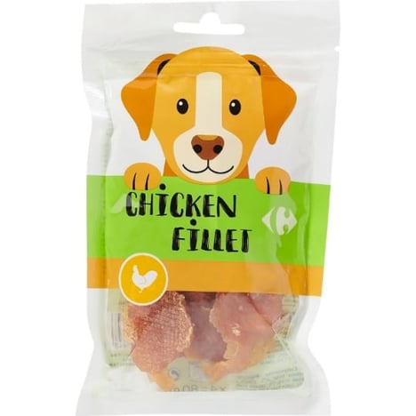 CARREFOUR Friandises Morceaux de Poulet pour Chien Lot de 4