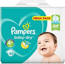 PAMPERS Couches Junior Taille 4 (9-18kg) Pack de 3x64