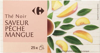 CARREFOUR Thé Pêche-Mangue Boîte de 25 Sachets