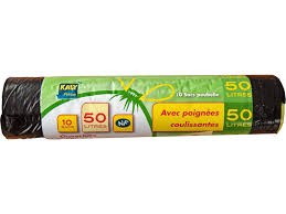 ELBE Sacs Poubelle Noirs 50L Lot de 10