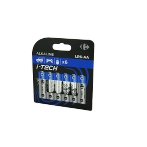 CARREFOUR RAYMAX Piles LR6/AA I-Tech Lot de 6