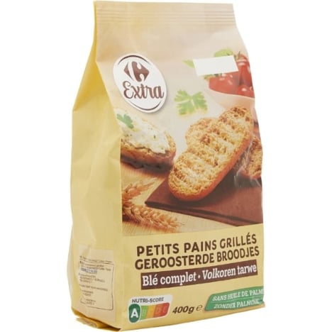 CARREFOUR Petits Pains Grillés au Blé Complet 400 g