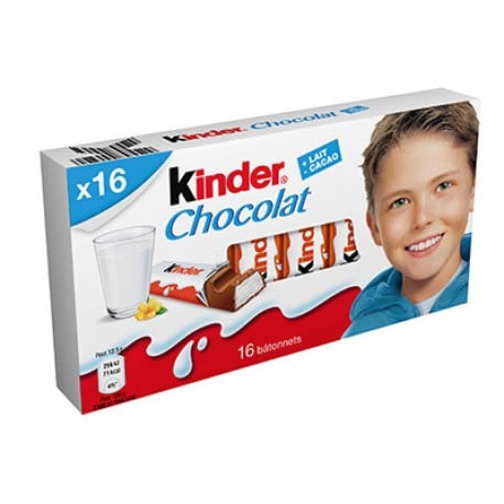 KINDER Bâtons Chocolat au Lait Étui de 16 200g