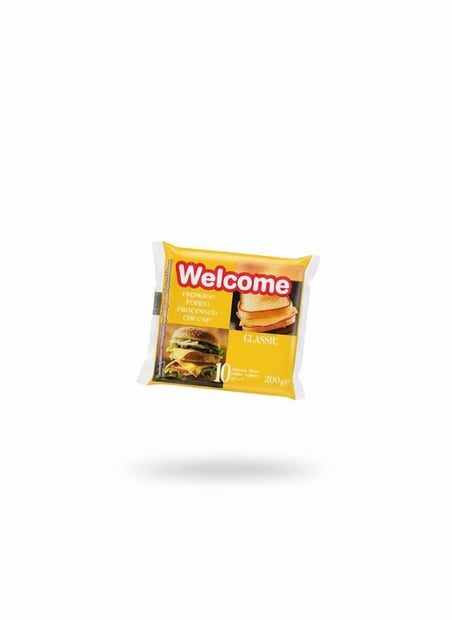 WELCOME Fromage Fondu Nature 10 Tranches 200g