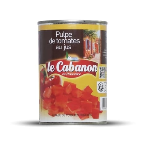 LE CABANON Pulpe de Tomates en Dés Format 1/2