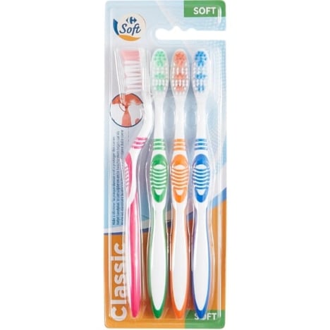 CARREFOUR Brosse à Dents 4 Saisons Souple Pack de 4
