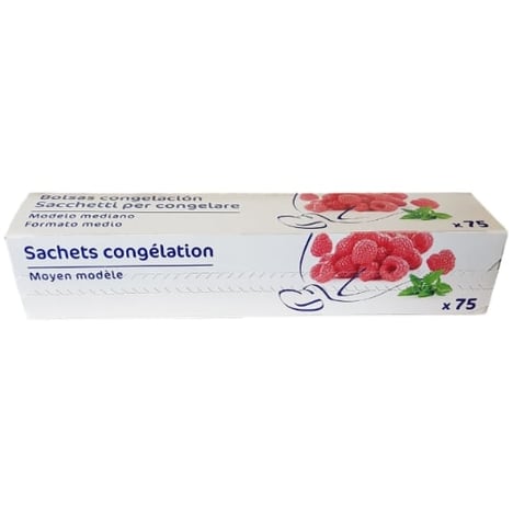 CARREFOUR Sacs Congélation avec Lien 3 L Lot de 75