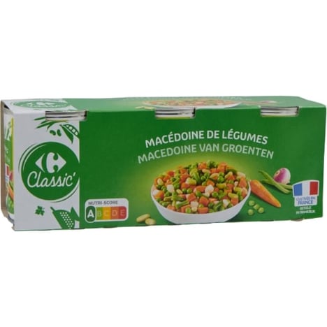 CARREFOUR Macédoine de Légumes Pack de 3x400 g