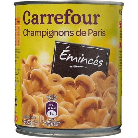 CARREFOUR Champignons Émincés Boîte 4/4