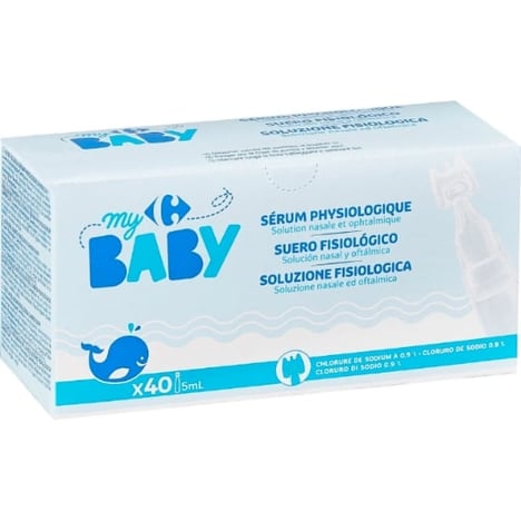 CARREFOUR BABY Dosettes Sérum Physiologique Pack de 40x5 ml