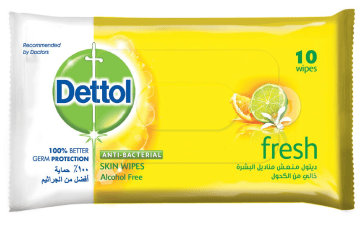مناديل ديتول المنعشة 10 ورقات