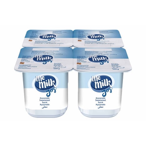 ME MILK Yaourt Nature Sucré Pack de 4x120 g