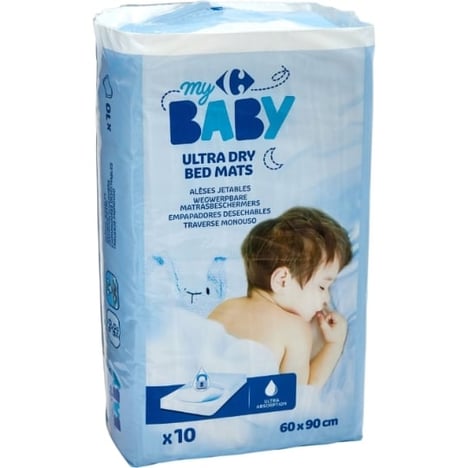 CARREFOUR BABY Alèses Enfant Absorbantes Pack de 10