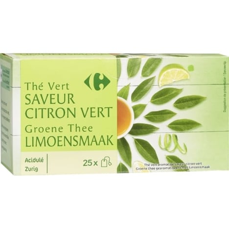 CARREFOUR Thé Vert Citron Vert Boîte de 25 Sachets