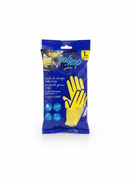 POL HOP Gants de Ménage Protect Latex Taille L