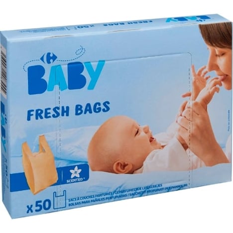 CARREFOUR BABY Sacs à Couches Lot de 50