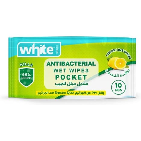 مناديل بيضاء صغيرة بالليمون 10 قطع