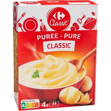 CARREFOUR Purée Nature 4X125G