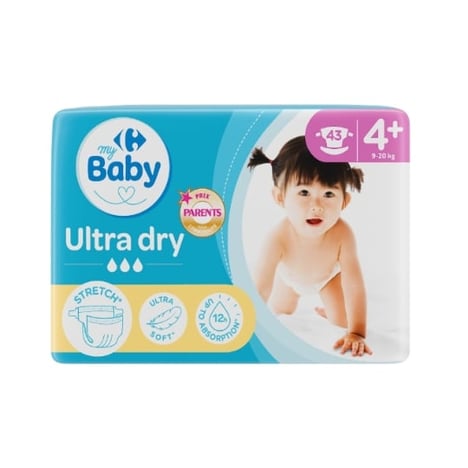 CARREFOUR BABY Changes Bébé Maxi+ Taille 4+ 43 unités