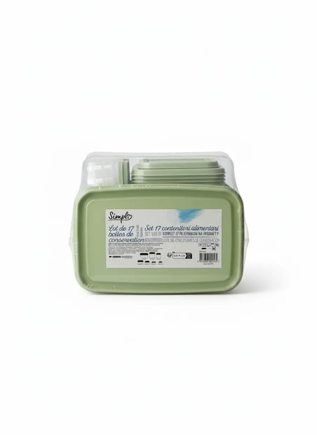 Set de 17 Boîtes de Rangement Plastique TAILLES MIXTES