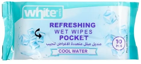 مناديل بيضاء صغيرة بارد 10 قطع