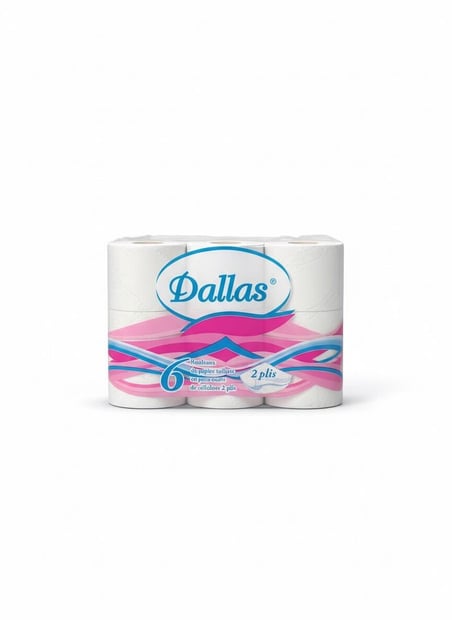 DALLAS Papier Hygiénique Pack de 6 Rouleaux