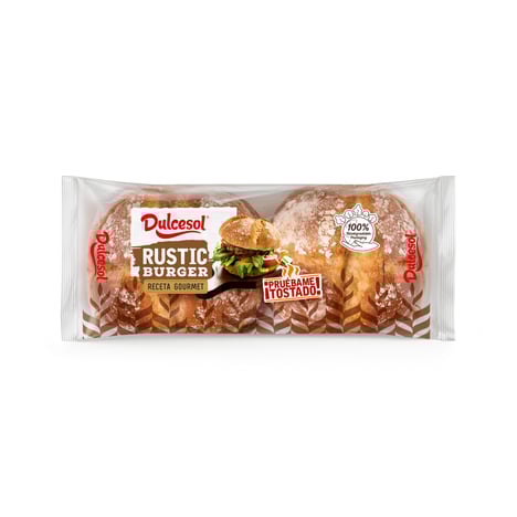 DULCESOL Burger Rustique 4 Pièces 300g Décongelé