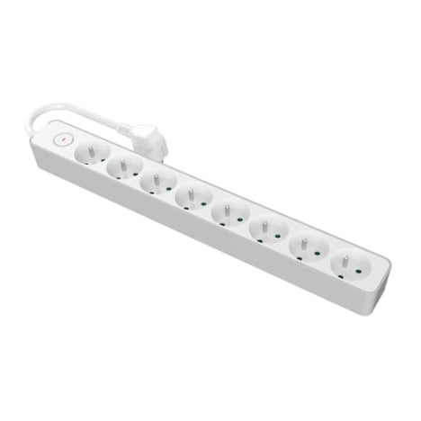 CARREFOUR Bloc 8 Prises 16A avec Interrupteur 1,5 m Blanc