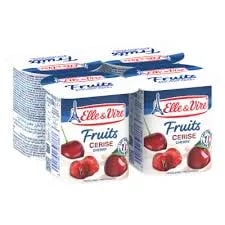 ELLE & VIRE Dessert Lacté Cerise Pack de 4x125g