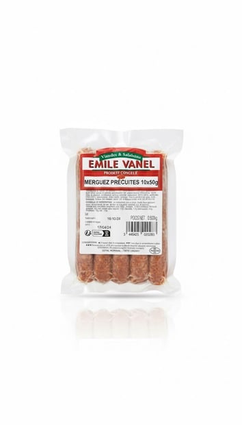 Merguez de boeuf/mouton congelees sous vide 500g